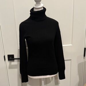 Ann Taylor Elegant Black Turtleneck Sweater